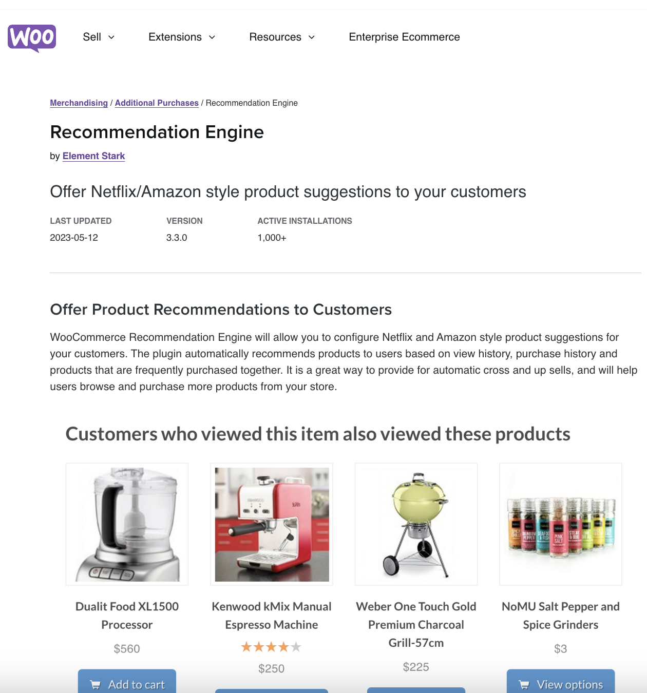 Woocommerce Recommendation Engine