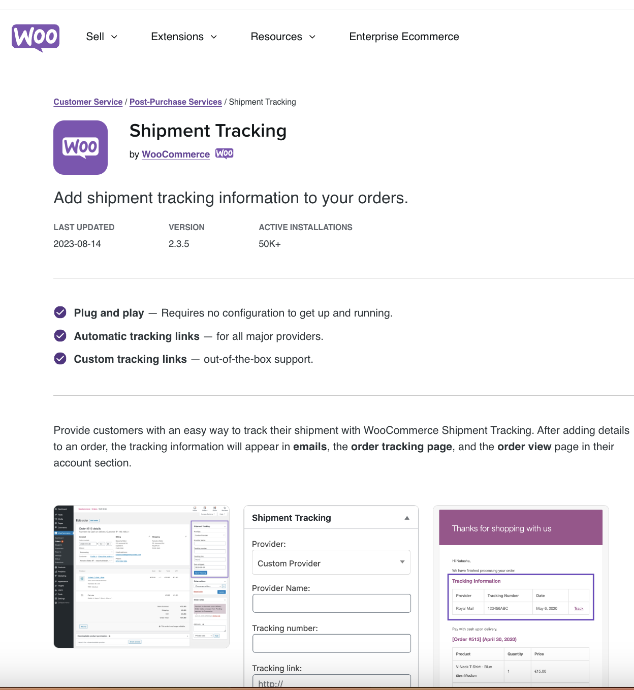 Woocommerce Shipment Tracking