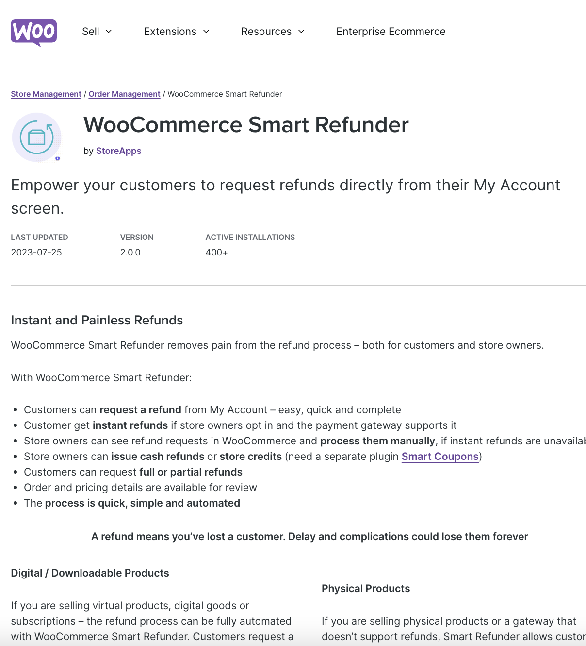 Woocommerce Smart Refunder