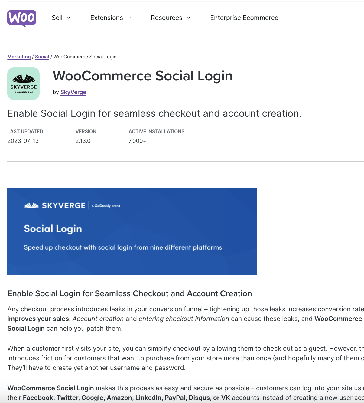 Woocommerce Social Login