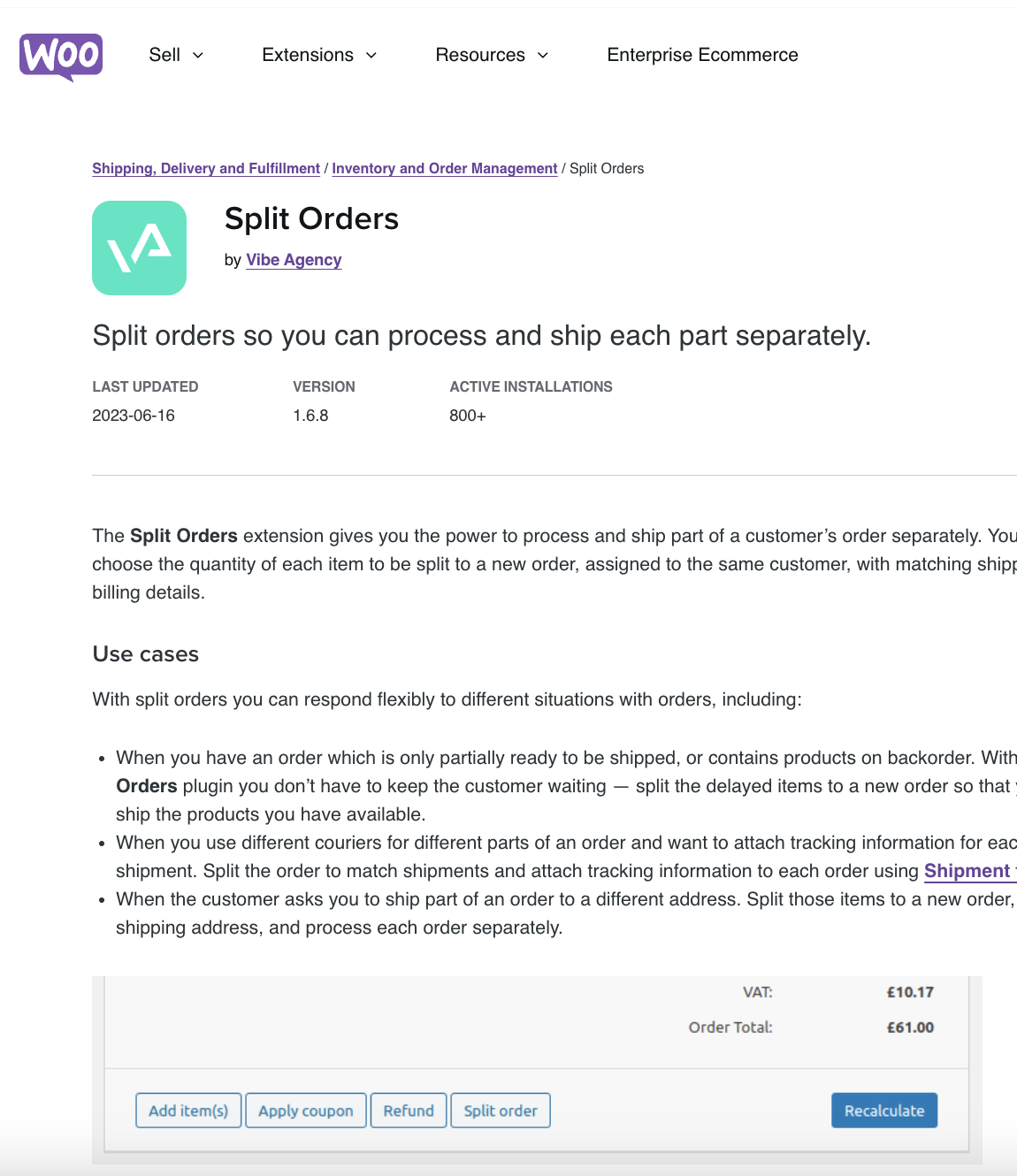 Woocommerce Split Orders