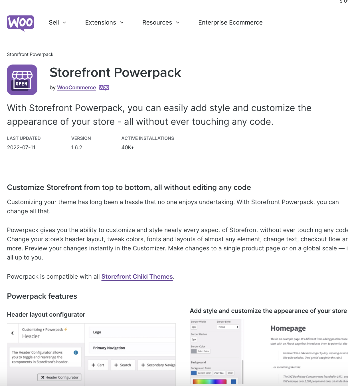 Woocommerce Storefront Powerpack