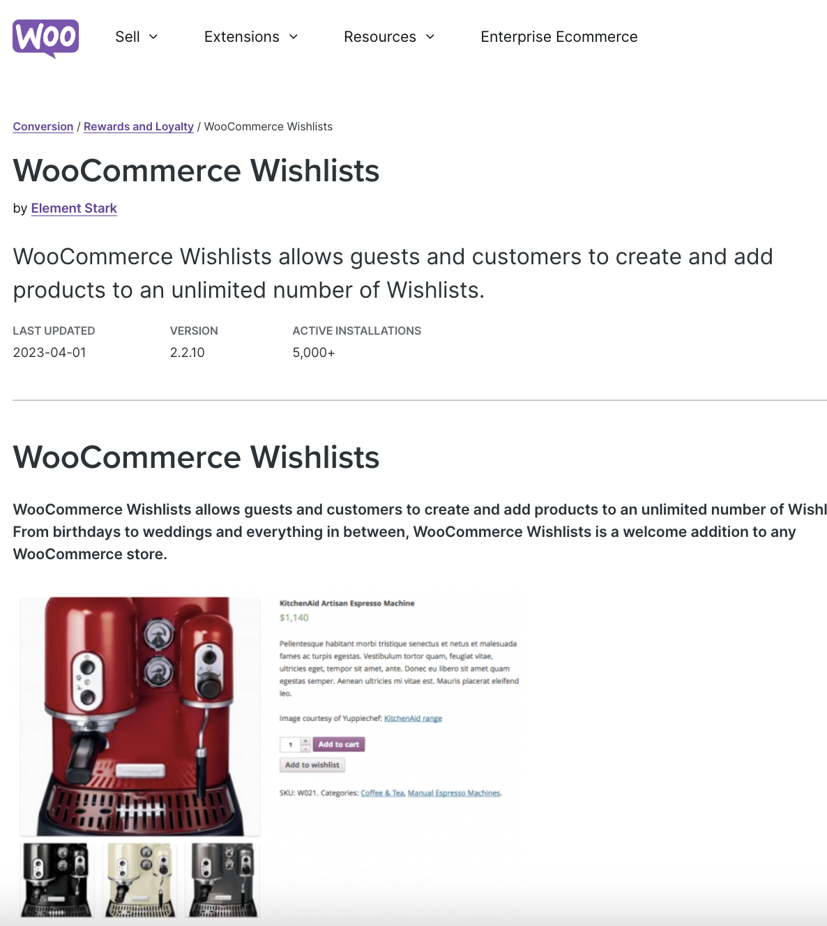 Woocommerce Wishlists