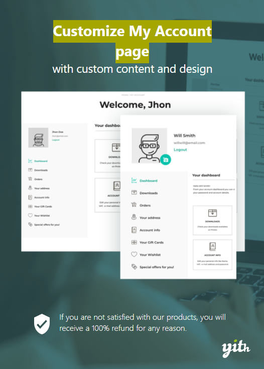 Yith Woocommerce Customize Mỹ Account Page